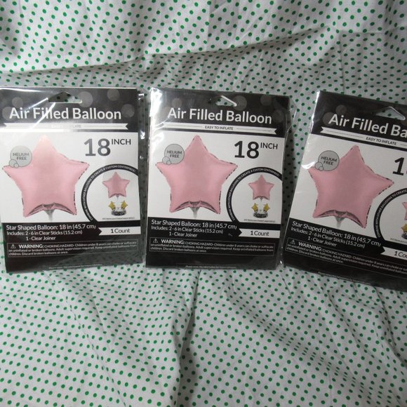 Other - Last Chance❌💜$5ifBundle3 NWT 3 helium free star balloon 18in each